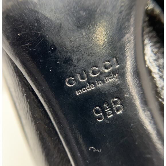 Gucci Black Patent Leather Bootie via Sophisticated Silhouette Size 9.5 - Picture 6 of 10